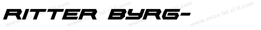 ritter byrg字体转换